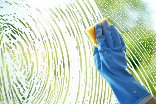 Carpet cleaning team in Roehampton using protective safety measures