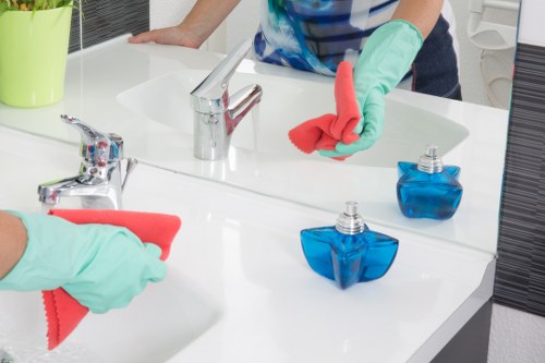Local home cleaning team in Roehampton preparing a home